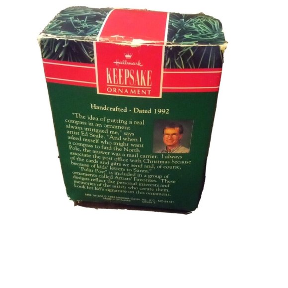 Postman Polar Bear Keepsake Christmas Ornament Hallmark 1992 - Picture 2 of 6